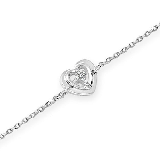 Shop Anna Heart Cross Children Sterling Silver Bracelet